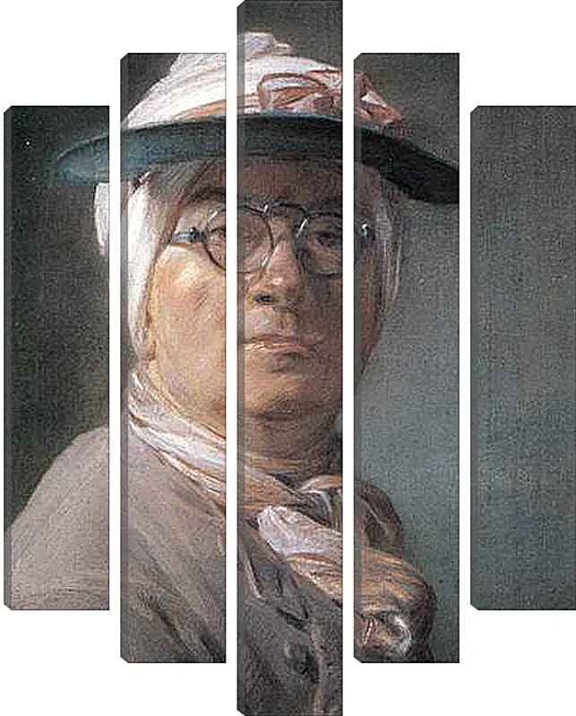 Модульная картина - Self-Portrait Wearing Glasses. Жан Батист Симеон Шарден