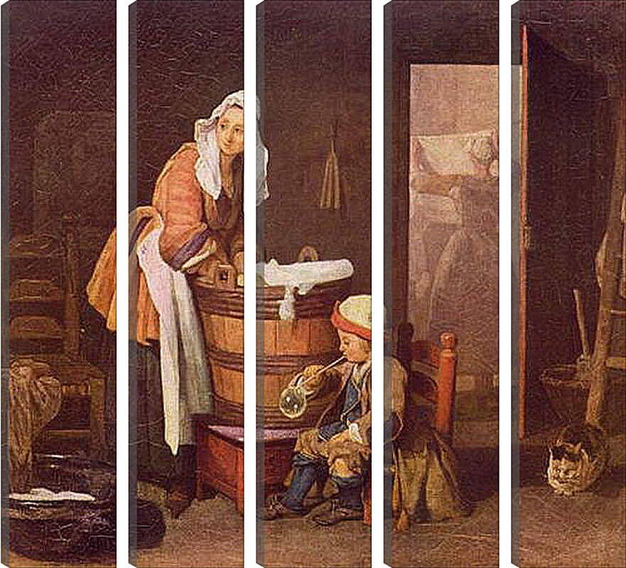 Модульная картина - La lavandera. Жан Батист Симеон Шарден

