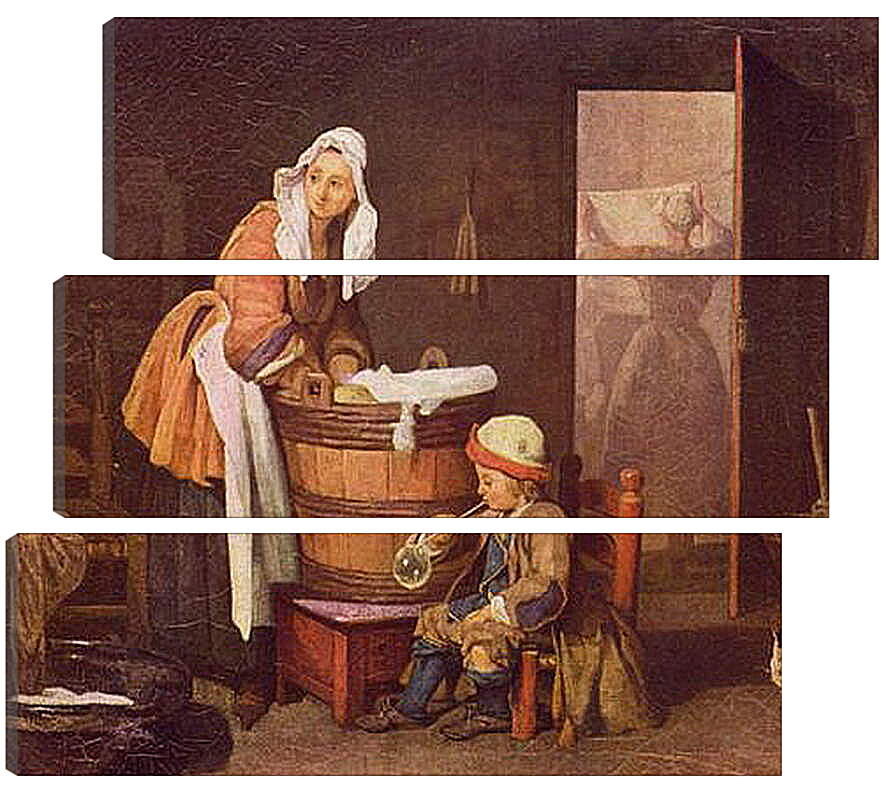 Модульная картина - La lavandera. Жан Батист Симеон Шарден
