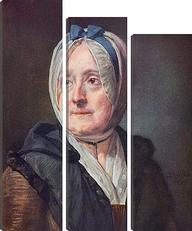 Модульная картина - Portrat der Frau Chardin. Жан Батист Симеон Шарден
