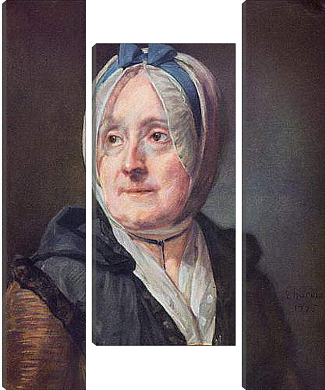 Модульная картина - Portrat der Frau Chardin. Жан Батист Симеон Шарден
