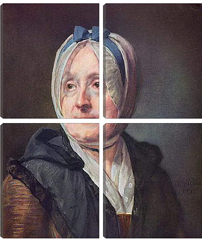 Модульная картина - Portrat der Frau Chardin. Жан Батист Симеон Шарден