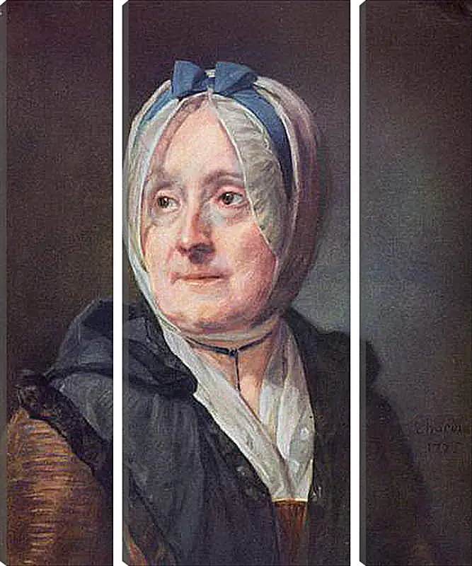 Модульная картина - Portrat der Frau Chardin. Жан Батист Симеон Шарден