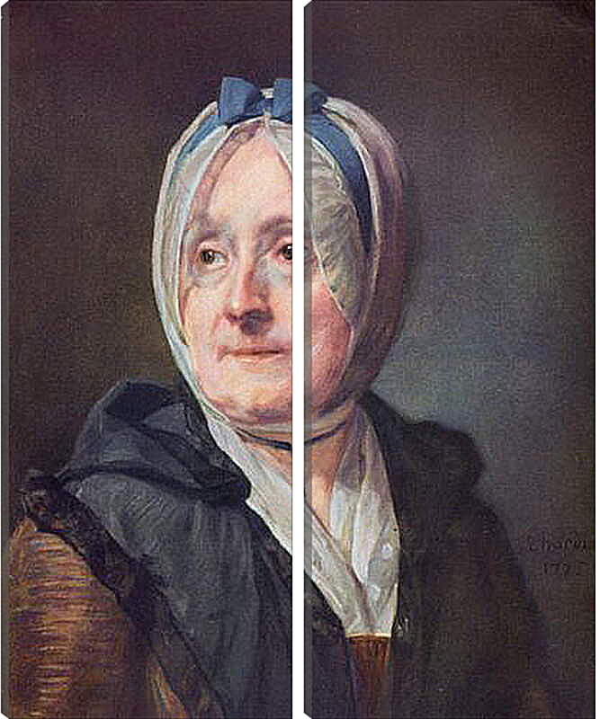 Модульная картина - Portrat der Frau Chardin. Жан Батист Симеон Шарден
