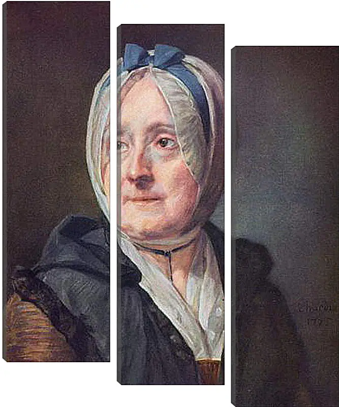 Модульная картина - Portrat der Frau Chardin. Жан Батист Симеон Шарден