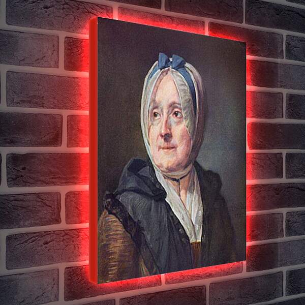 Лайтбокс световая панель - Portrat der Frau Chardin. Жан Батист Симеон Шарден
