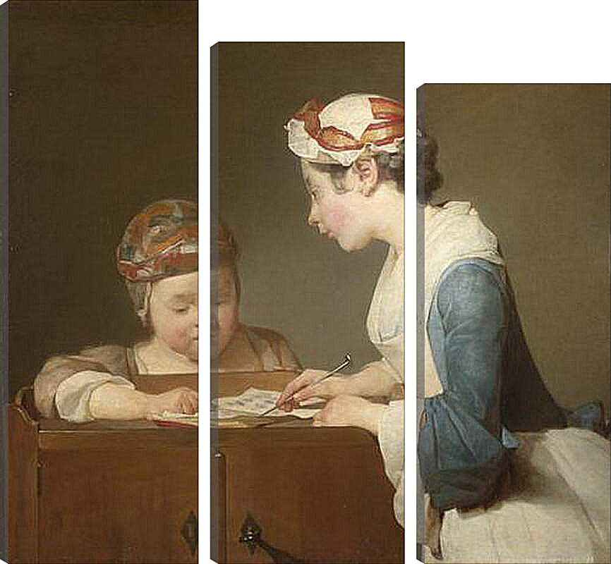 Модульная картина - The Young Schoolmistress. Жан Батист Симеон Шарден
