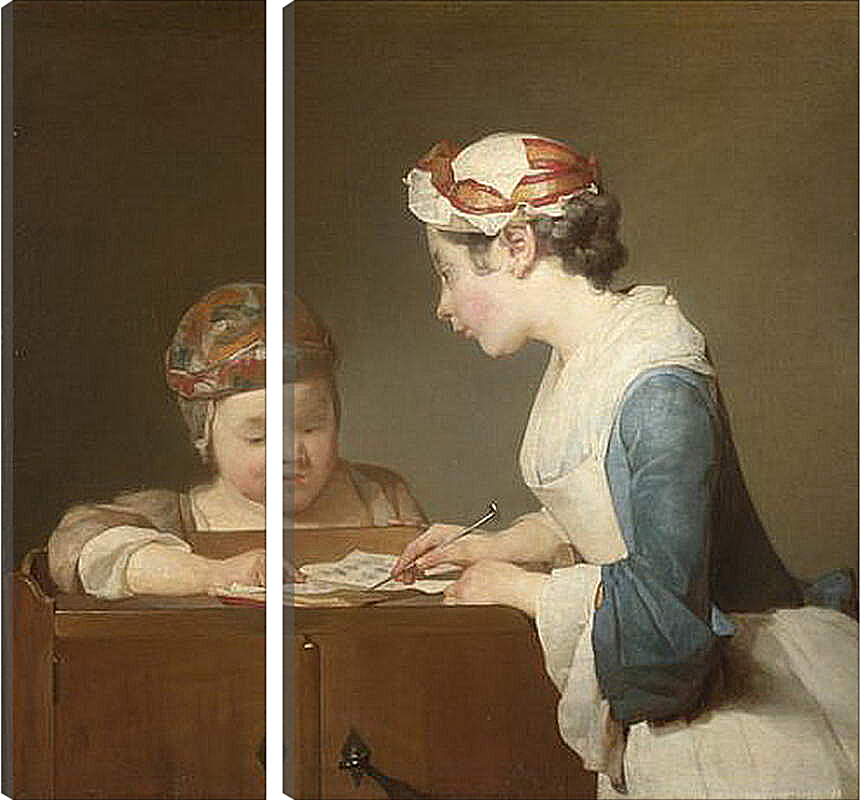 Модульная картина - The Young Schoolmistress. Жан Батист Симеон Шарден
