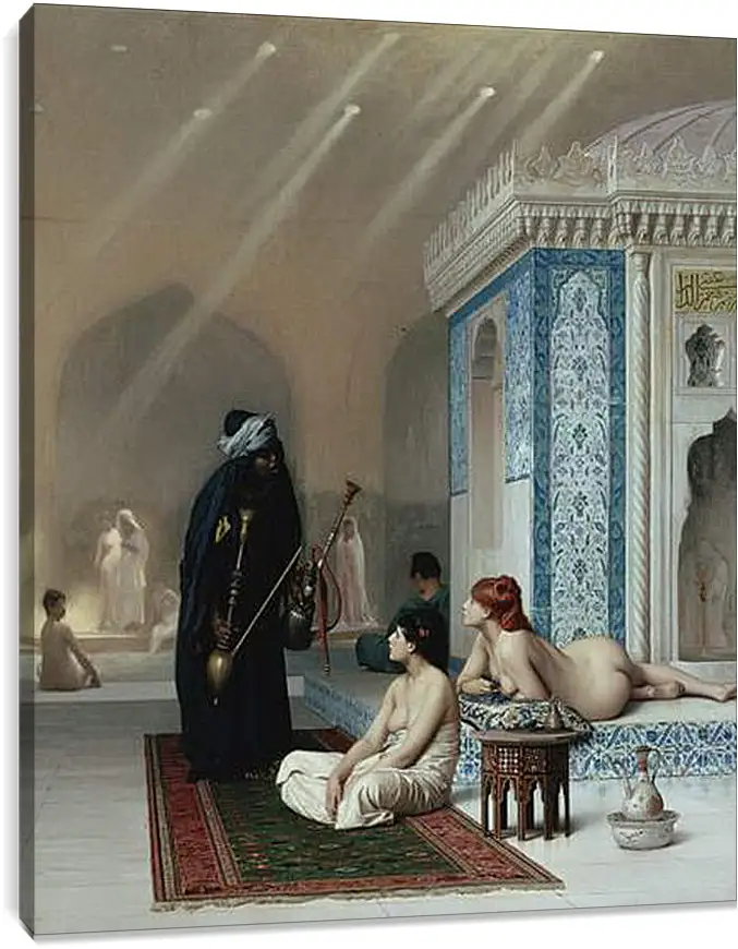 Постер и плакат - Pool in a Harem. Жан-Леон Жером
