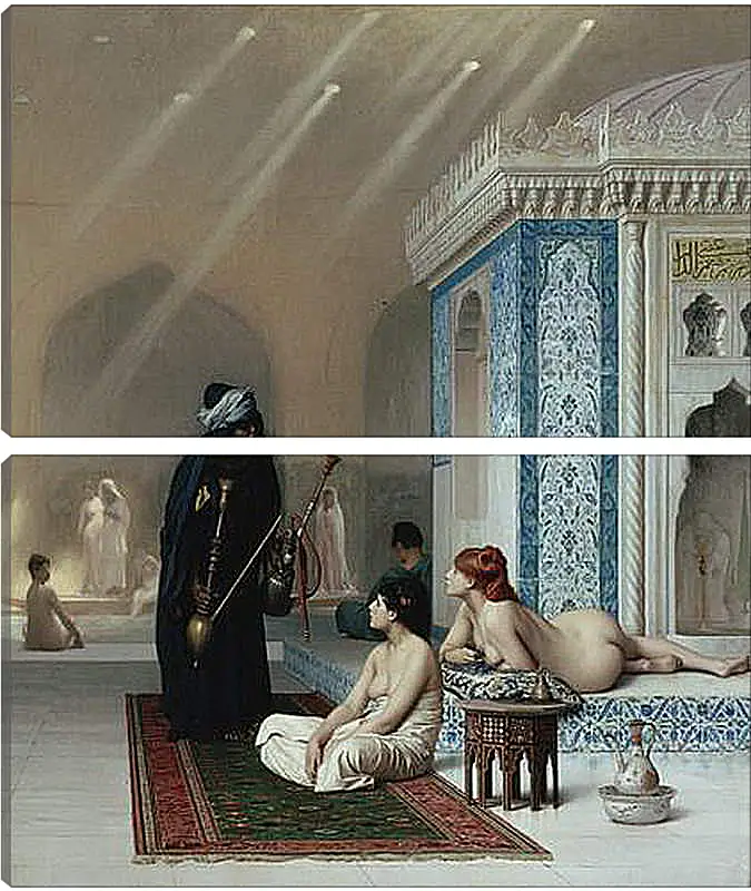 Модульная картина - Pool in a Harem. Жан-Леон Жером