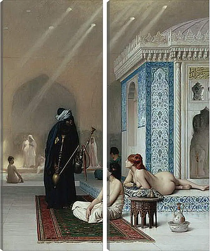Модульная картина - Pool in a Harem. Жан-Леон Жером