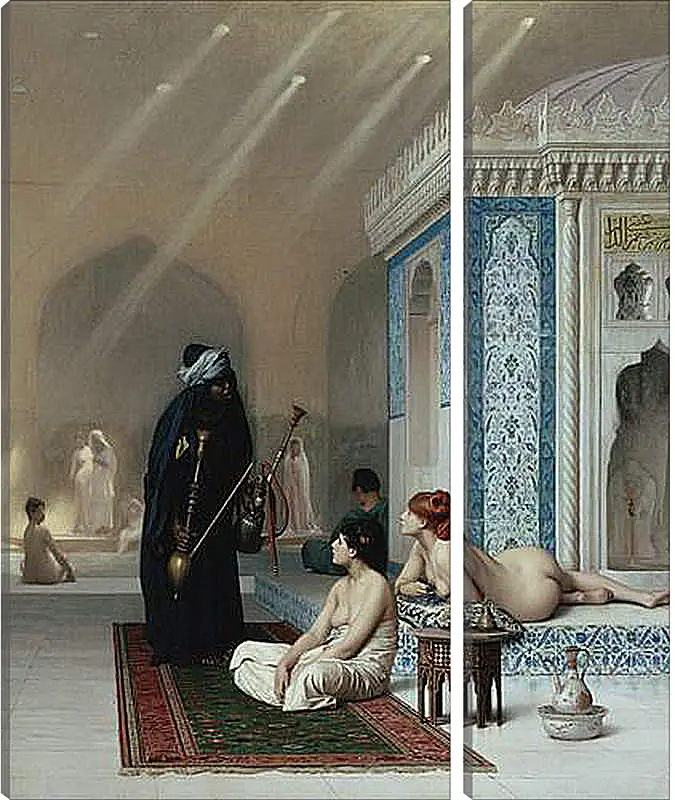 Модульная картина - Pool in a Harem. Жан-Леон Жером