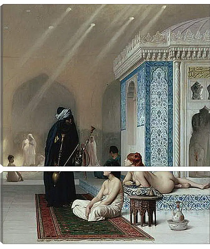 Модульная картина - Pool in a Harem. Жан-Леон Жером
