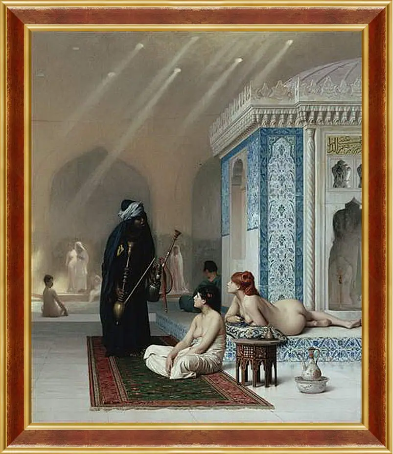 Картина в раме - Pool in a Harem. Жан-Леон Жером
