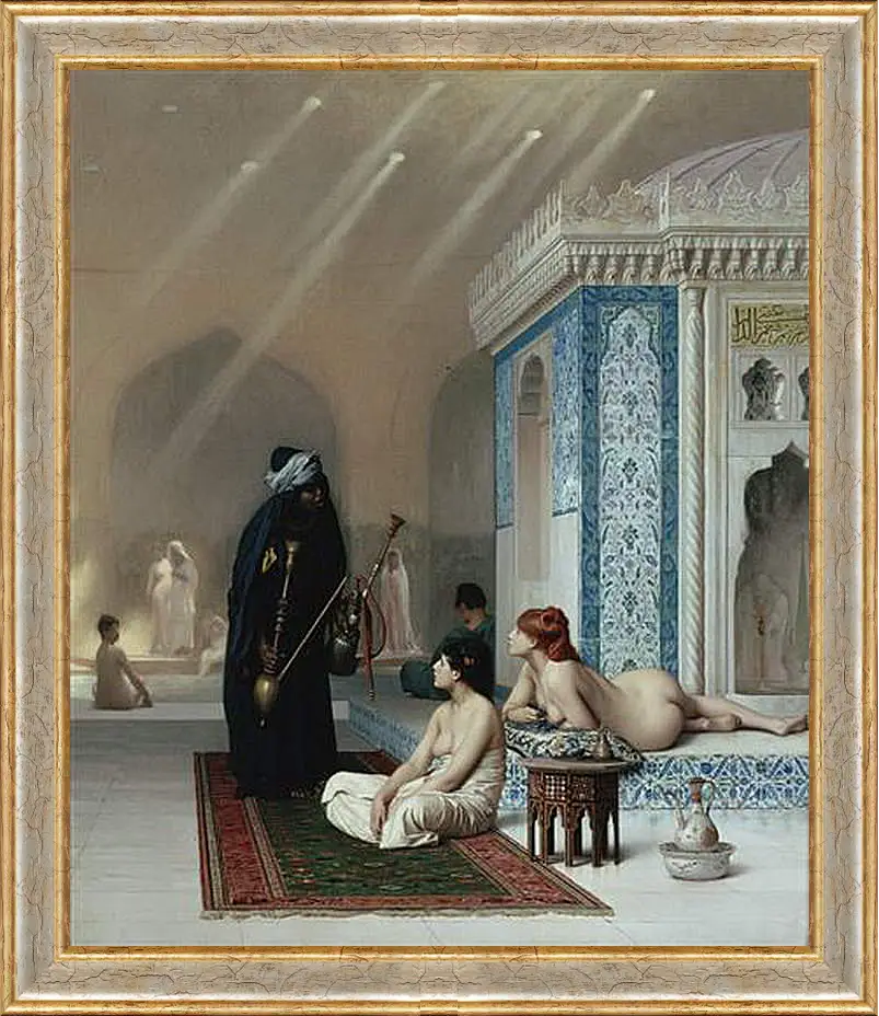 Картина в раме - Pool in a Harem. Жан-Леон Жером