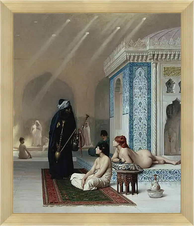 Картина в раме - Pool in a Harem. Жан-Леон Жером