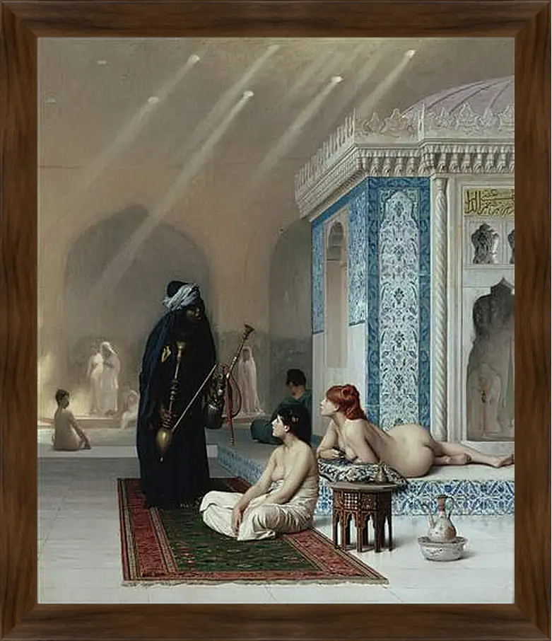 Картина в раме - Pool in a Harem. Жан-Леон Жером