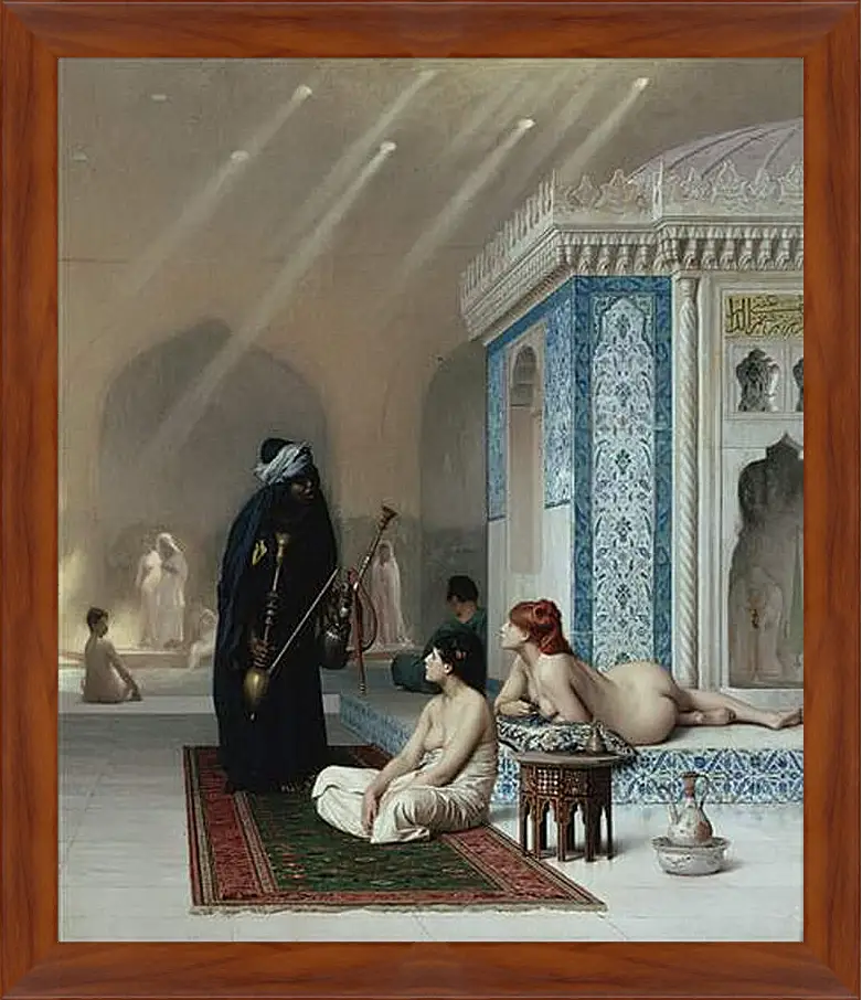 Картина в раме - Pool in a Harem. Жан-Леон Жером
