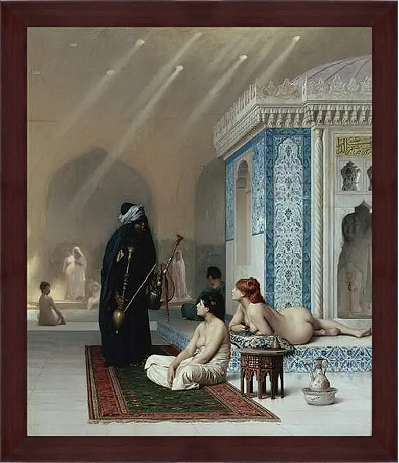 Картина в раме - Pool in a Harem. Жан-Леон Жером
