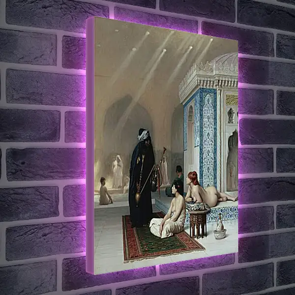 Лайтбокс световая панель - Pool in a Harem. Жан-Леон Жером