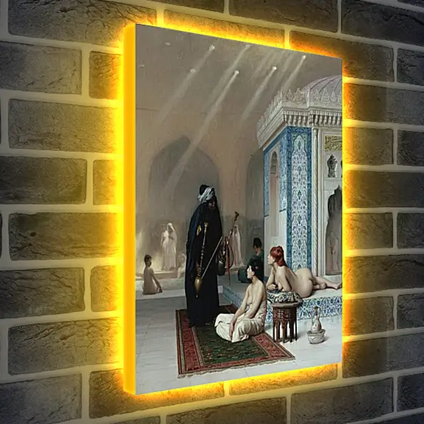 Лайтбокс световая панель - Pool in a Harem. Жан-Леон Жером