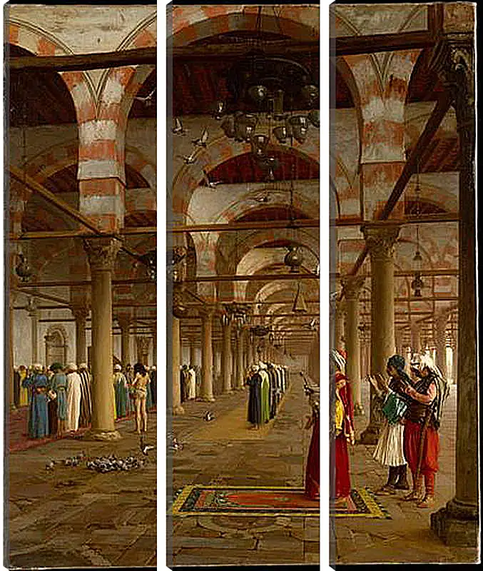Модульная картина - Prayer in the Mosque - Молитва в мечети. Жан-Леон Жером