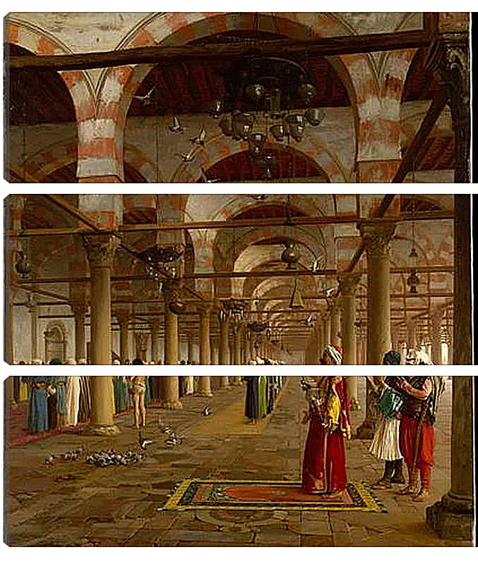 Модульная картина - Prayer in the Mosque - Молитва в мечети. Жан-Леон Жером