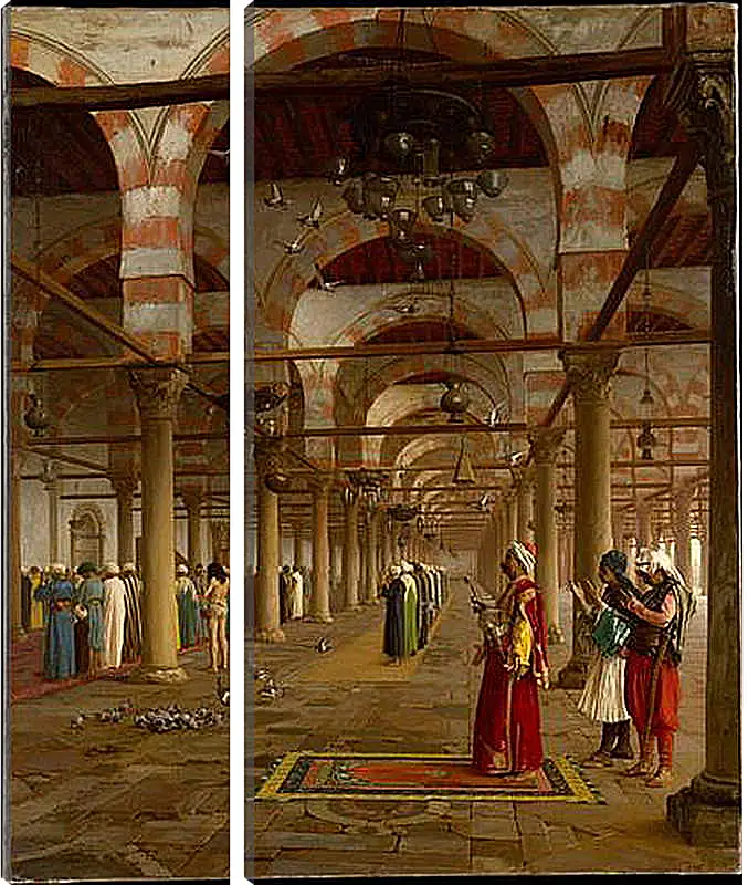 Модульная картина - Prayer in the Mosque - Молитва в мечети. Жан-Леон Жером