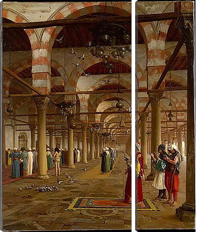 Модульная картина - Prayer in the Mosque - Молитва в мечети. Жан-Леон Жером