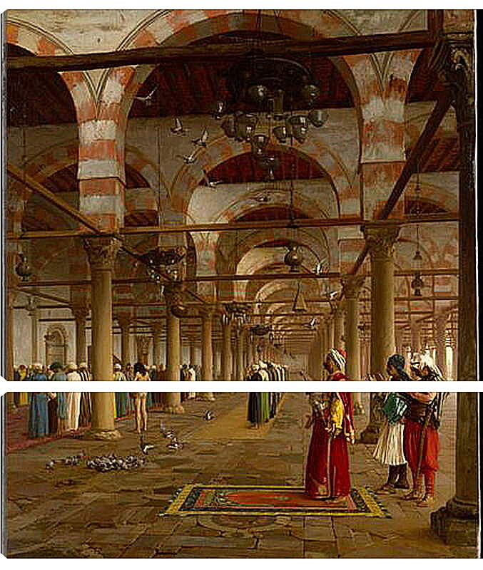 Модульная картина - Prayer in the Mosque - Молитва в мечети. Жан-Леон Жером
