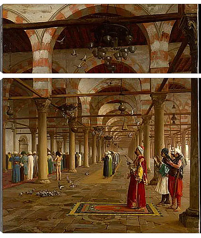 Модульная картина - Prayer in the Mosque - Молитва в мечети. Жан-Леон Жером