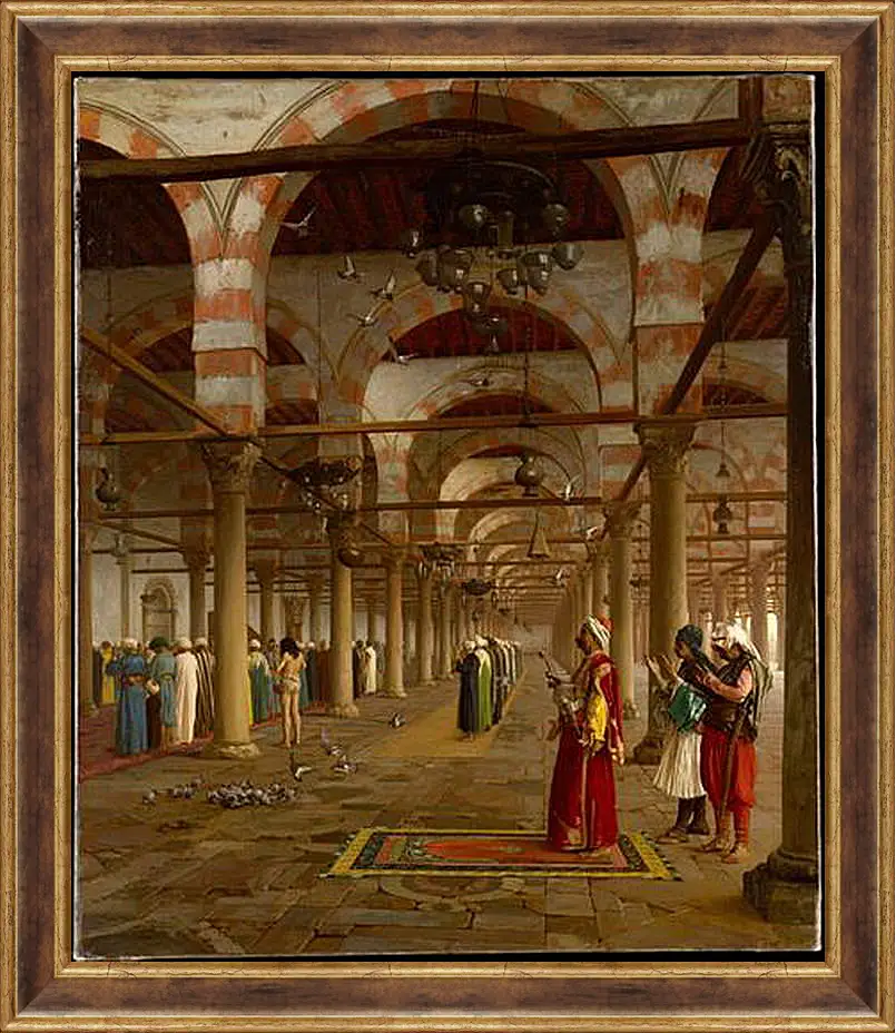 Картина в раме - Prayer in the Mosque - Молитва в мечети. Жан-Леон Жером