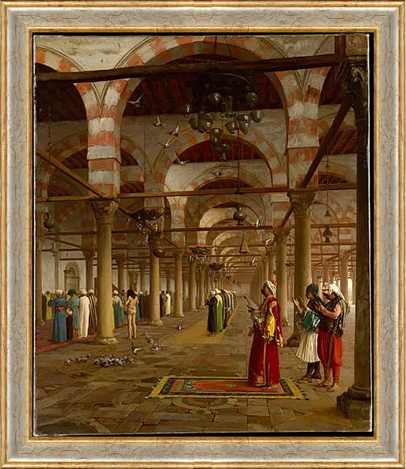 Картина в раме - Prayer in the Mosque - Молитва в мечети. Жан-Леон Жером