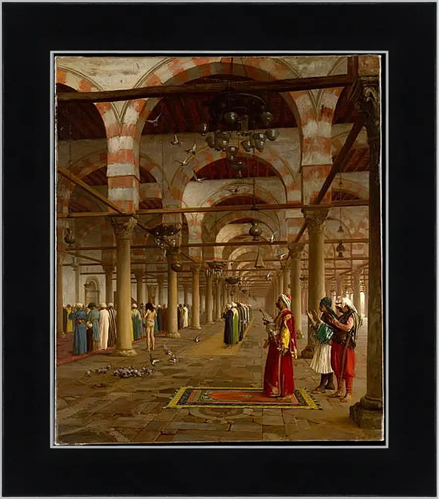 Картина в раме - Prayer in the Mosque - Молитва в мечети. Жан-Леон Жером