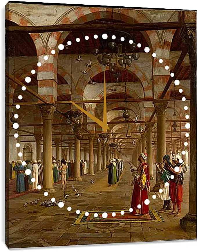Часы картина - Prayer in the Mosque - Молитва в мечети. Жан-Леон Жером
