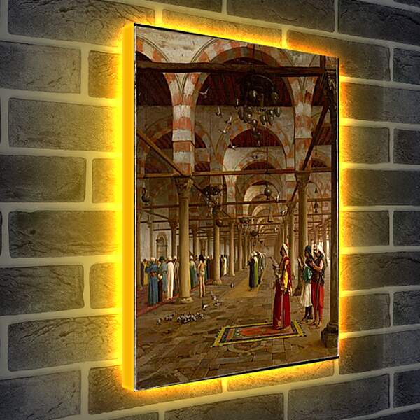 Лайтбокс световая панель - Prayer in the Mosque - Молитва в мечети. Жан-Леон Жером
