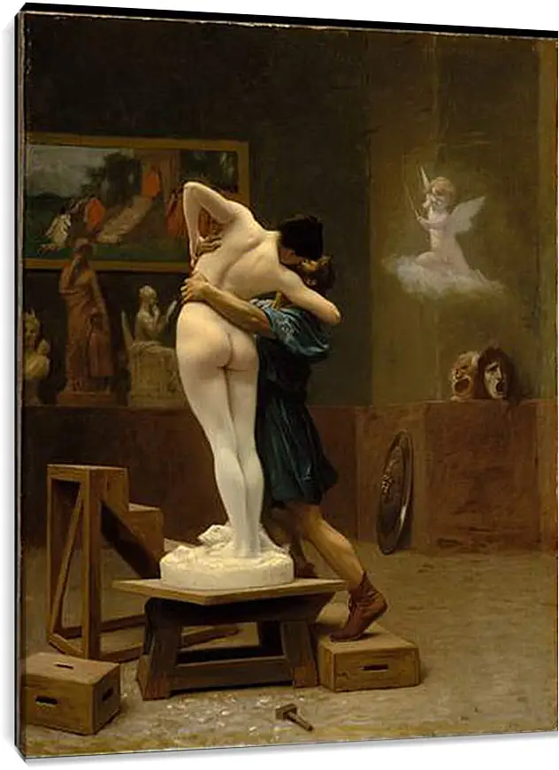 Постер и плакат - Pygmalion and Galatea - Пигмалион и Галатея. Жан-Леон Жером
