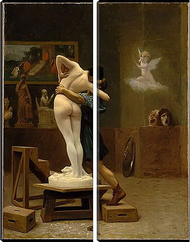 Модульная картина - Pygmalion and Galatea - Пигмалион и Галатея. Жан-Леон Жером