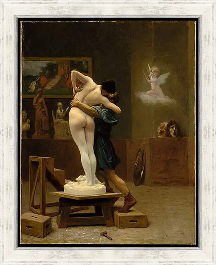 Картина в раме - Pygmalion and Galatea - Пигмалион и Галатея. Жан-Леон Жером