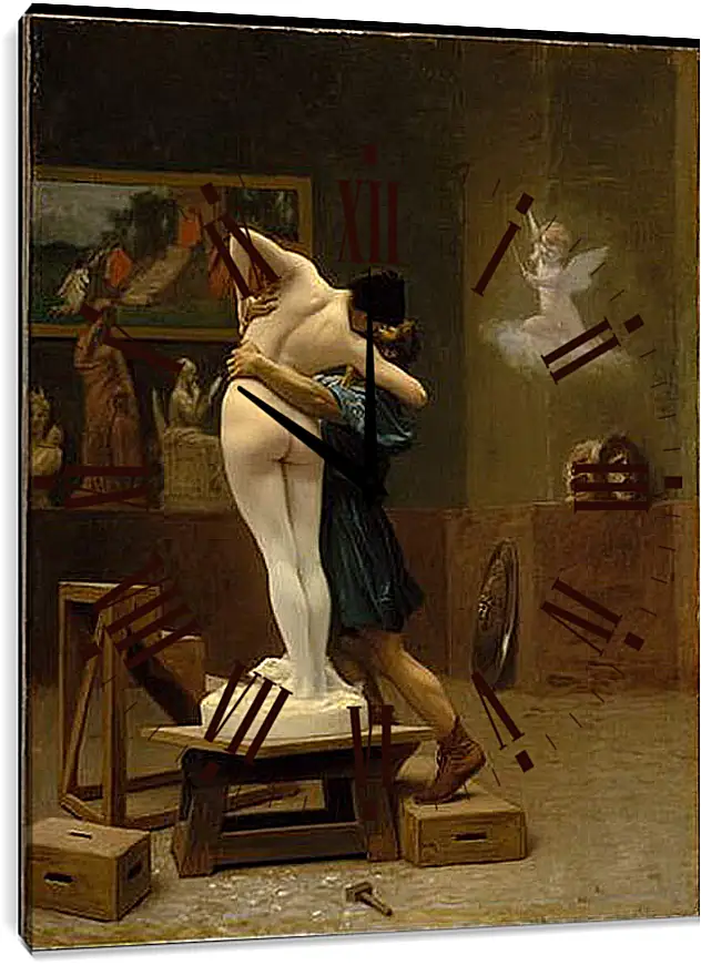 Часы картина - Pygmalion and Galatea - Пигмалион и Галатея. Жан-Леон Жером