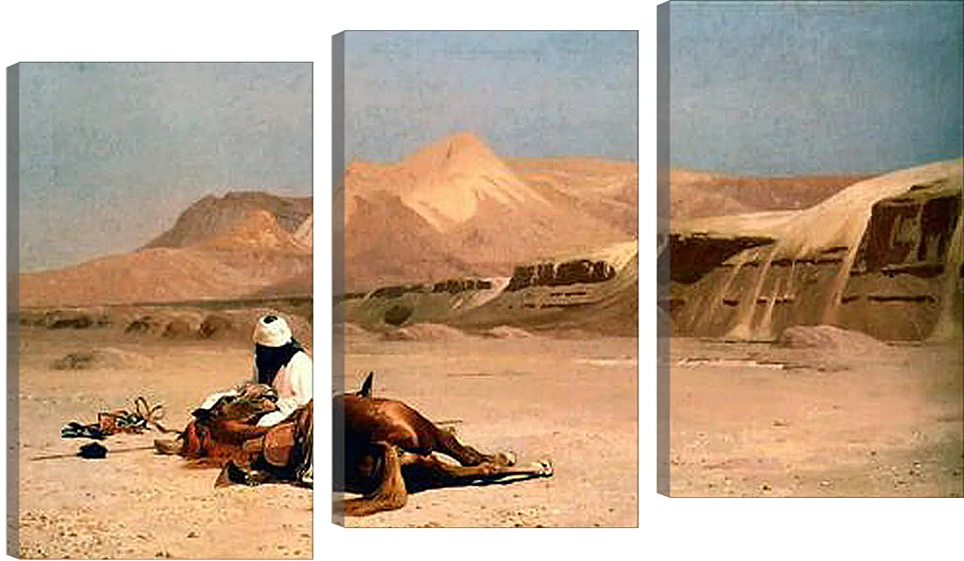 Модульная картина - Rider and His Steed In The Desert. Жан-Леон Жером