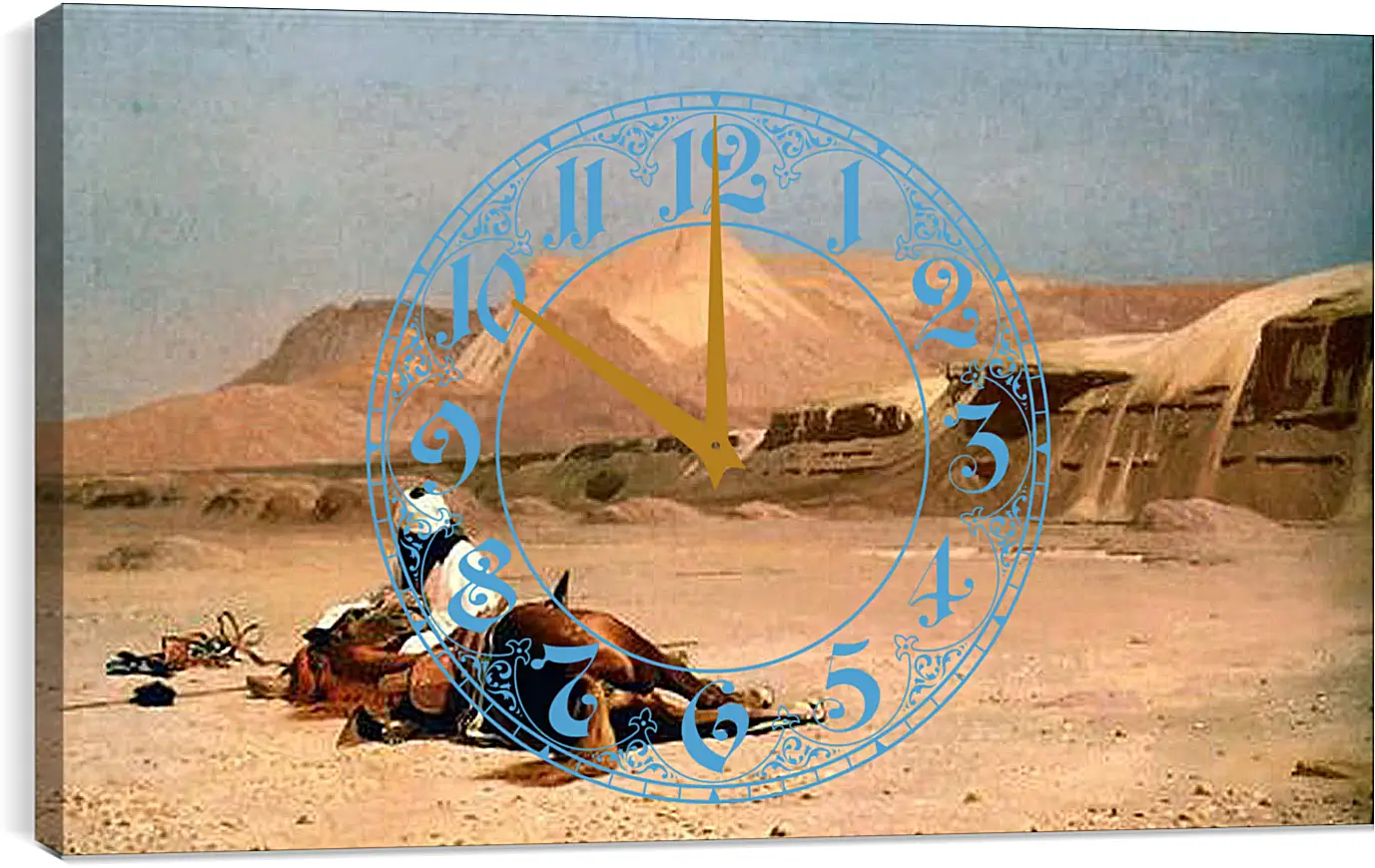 Часы картина - Rider and His Steed In The Desert. Жан-Леон Жером