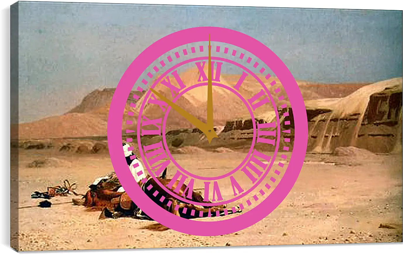 Часы картина - Rider and His Steed In The Desert. Жан-Леон Жером