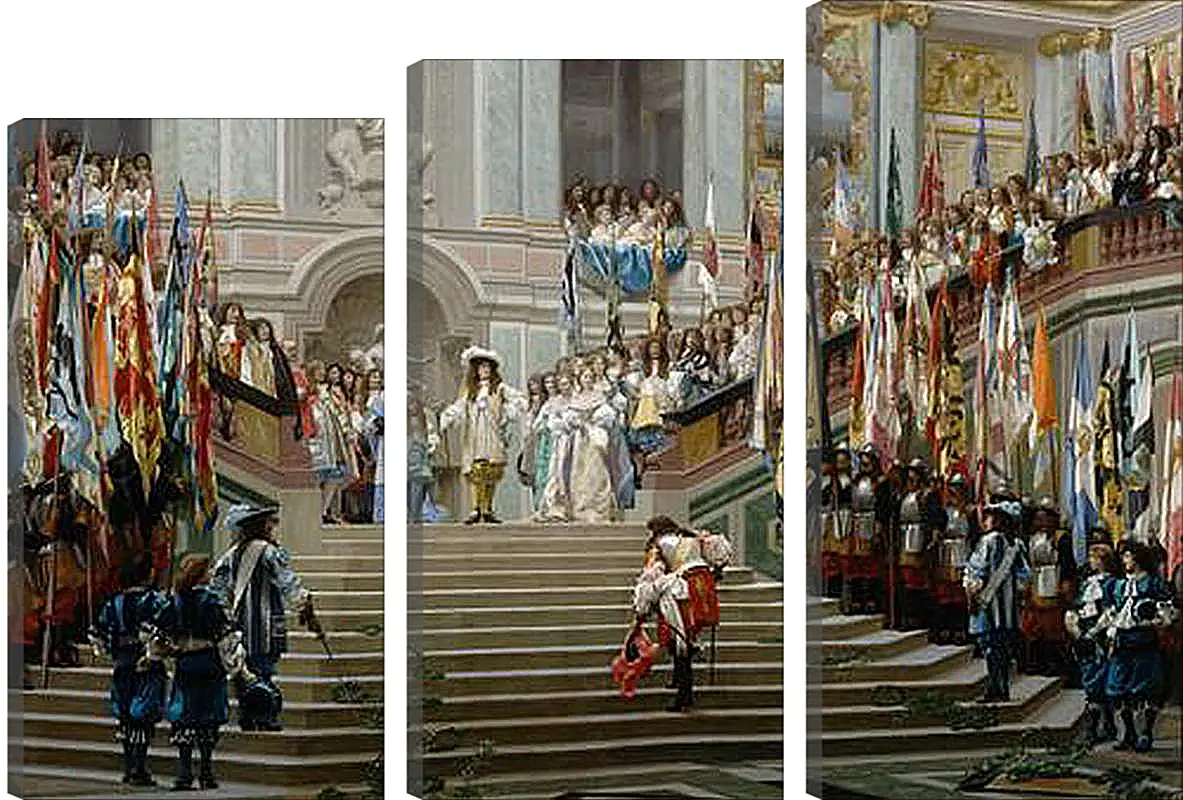 Модульная картина - Прием принца Конде Людовиком XIV в Версале в 1674 году. Жан-Леон Жером