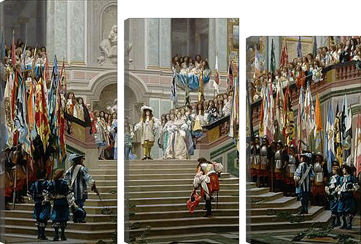 Модульная картина - Прием принца Конде Людовиком XIV в Версале в 1674 году. Жан-Леон Жером
