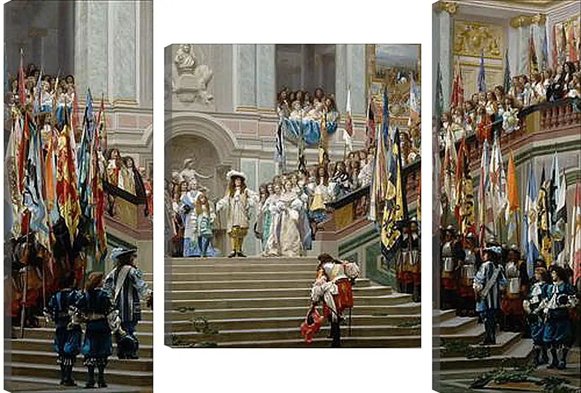 Модульная картина - Прием принца Конде Людовиком XIV в Версале в 1674 году. Жан-Леон Жером