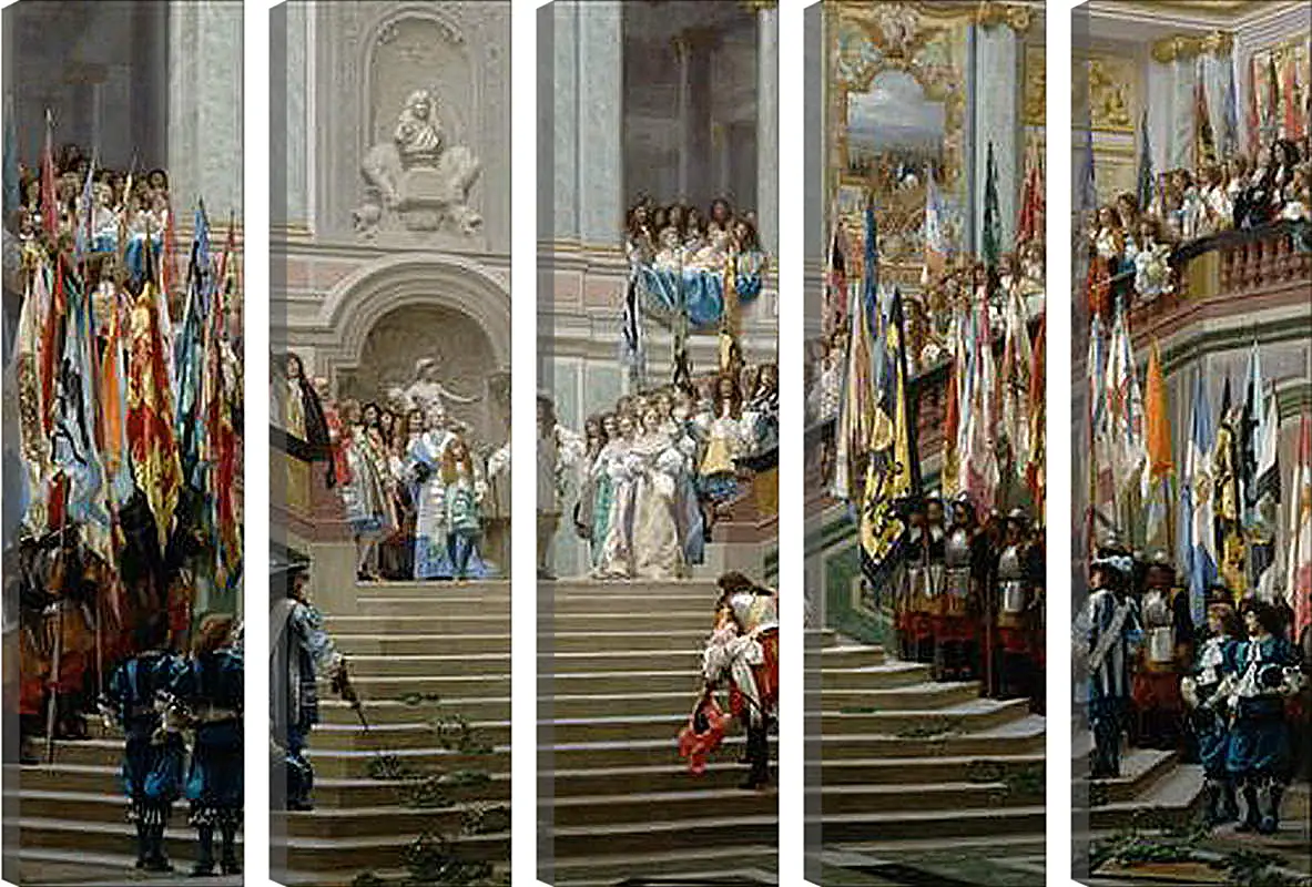 Модульная картина - Прием принца Конде Людовиком XIV в Версале в 1674 году. Жан-Леон Жером