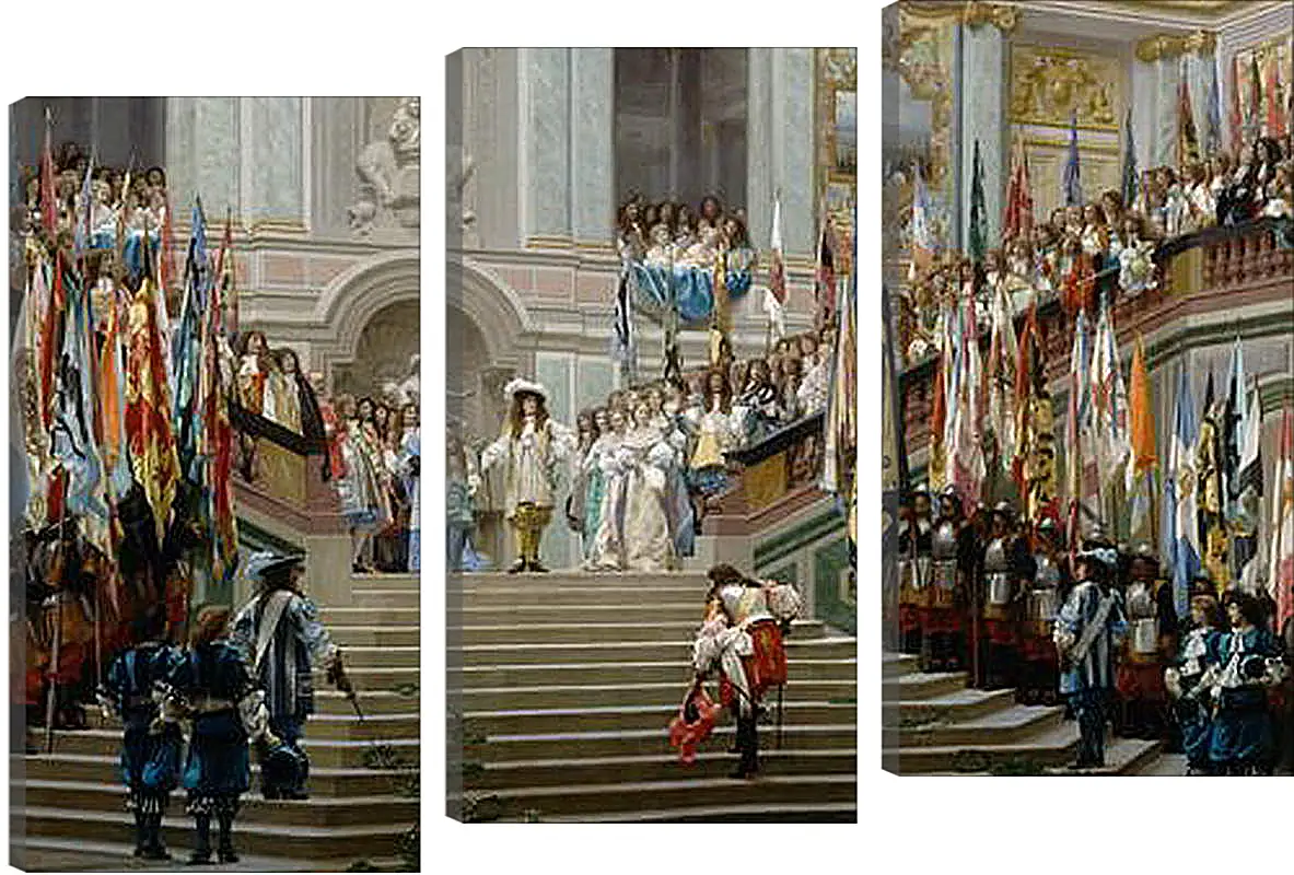 Модульная картина - Прием принца Конде Людовиком XIV в Версале в 1674 году. Жан-Леон Жером