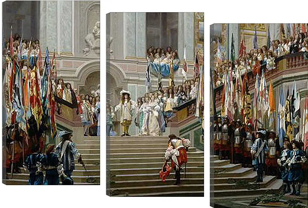 Модульная картина - Прием принца Конде Людовиком XIV в Версале в 1674 году. Жан-Леон Жером