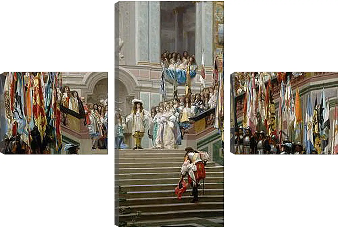 Модульная картина - Прием принца Конде Людовиком XIV в Версале в 1674 году. Жан-Леон Жером